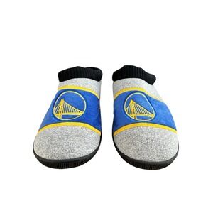 Golden State Warriors Slippers Adult Medium 9-10 Gray Logo Basketball NBA FOCO